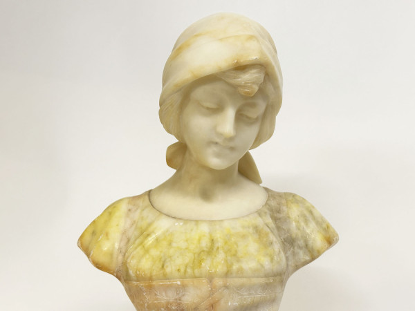 Buste en Albatre et Marbre   Hifi vintage Paris