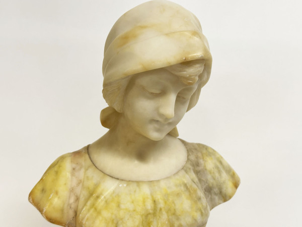 Buste en Albatre et Marbre   Hifi vintage Paris