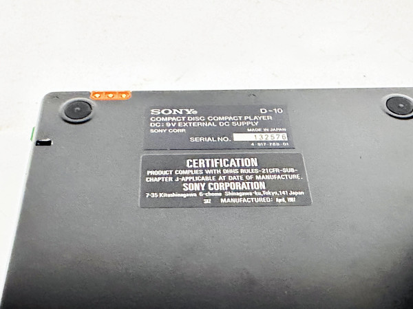 SONY D-10  Hifi vintage Paris