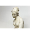 Lorenzo dal Torrine Statuette femme nue assise Pierre blanche  Hifi vintage Paris 
