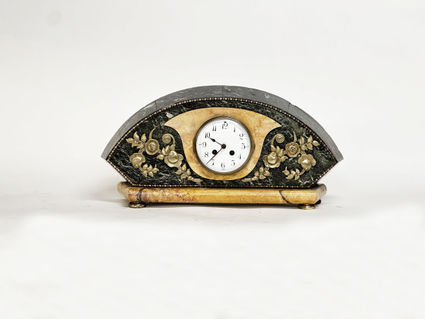 ART DECO pendule marbre vert