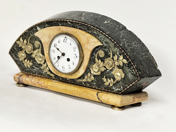 ART DECO pendule marbre vert