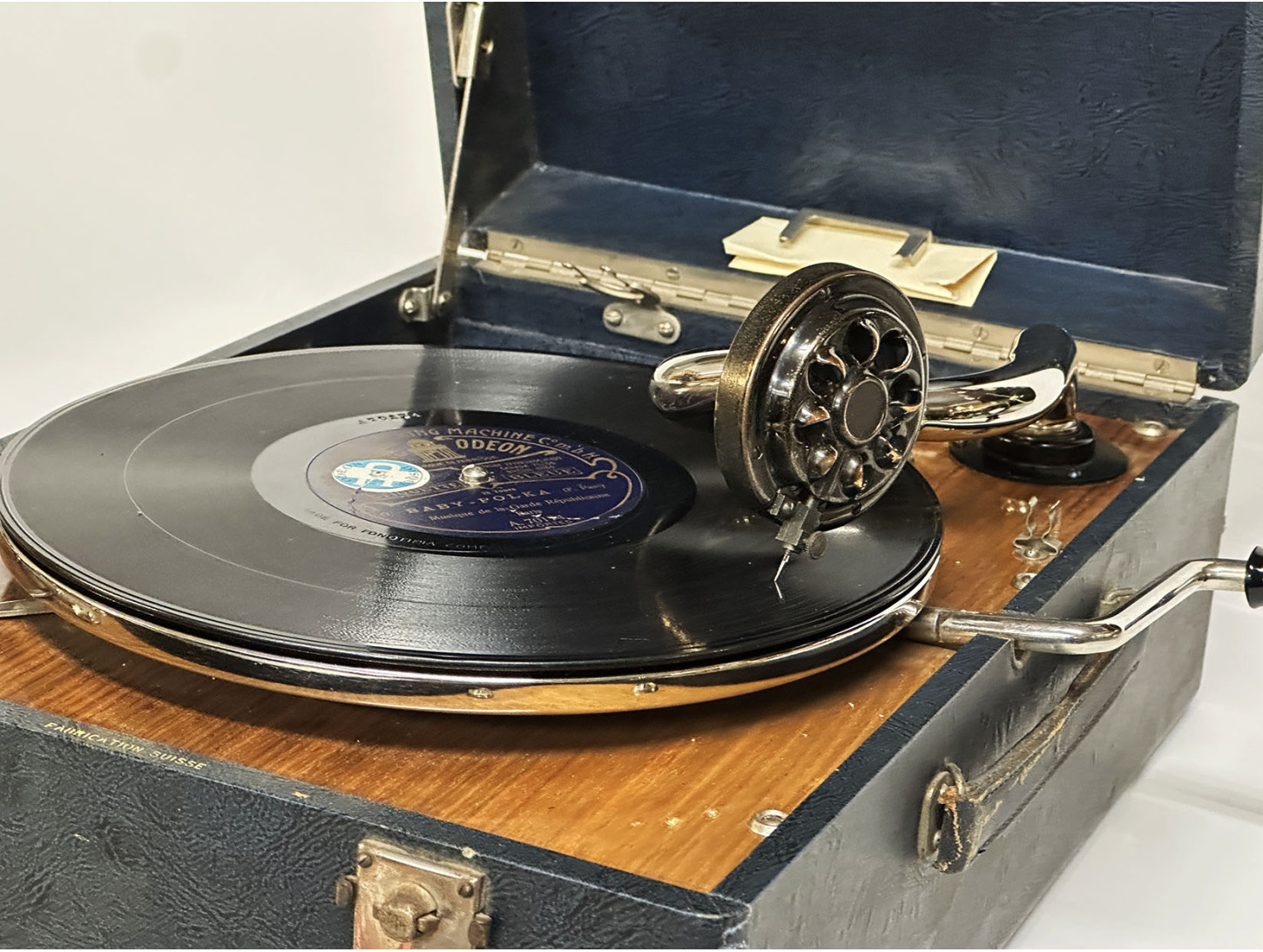 LINGUAPHONE Gramophone Bleu  Hifi vintage Paris réparations