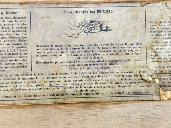 VIRAX type M N°24 Filieres et Tarauds  Hifi vintage Paris réparations