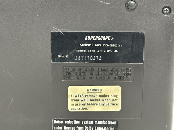 SUPERSCOPE CD-320 Hifi Vintage réparation