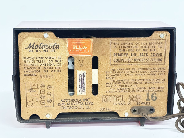 MOTOROLA Model 52 R Hifi Vintage réparation