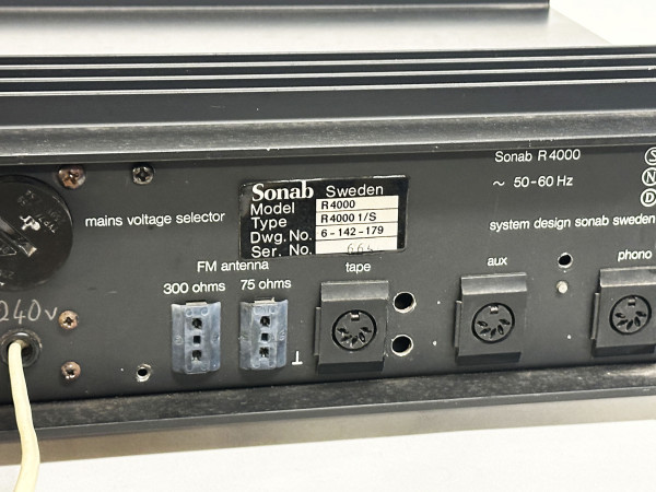 SONAB R-4000 Hifi Vintage réparation