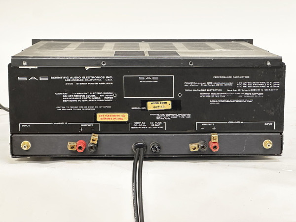 SAE 2600 Hifi Vintage réparation