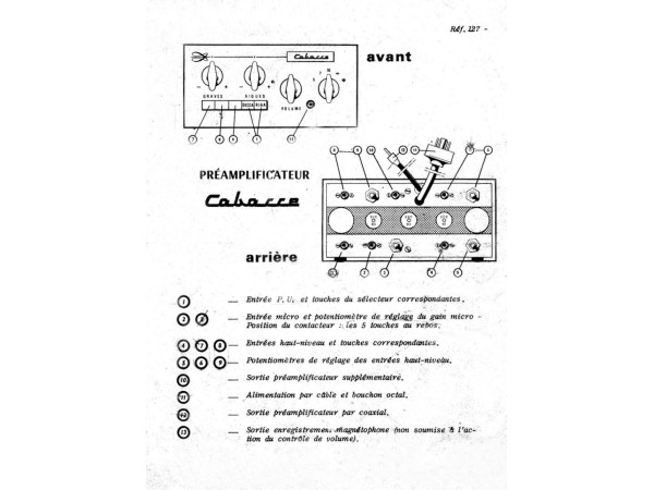 CABASSE Préampli 5TL Hifi Vintage réparation