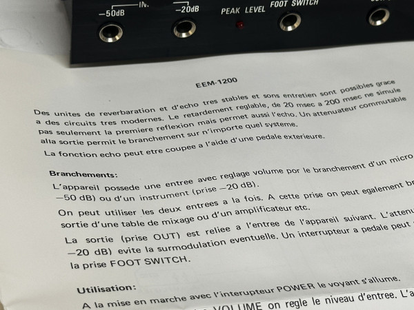 MONACOR EEM-1200 Hifi Vintage réparation