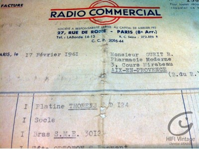 Thorens TD-124 MK-I PLatine tourne disque Hifi vintage réparations